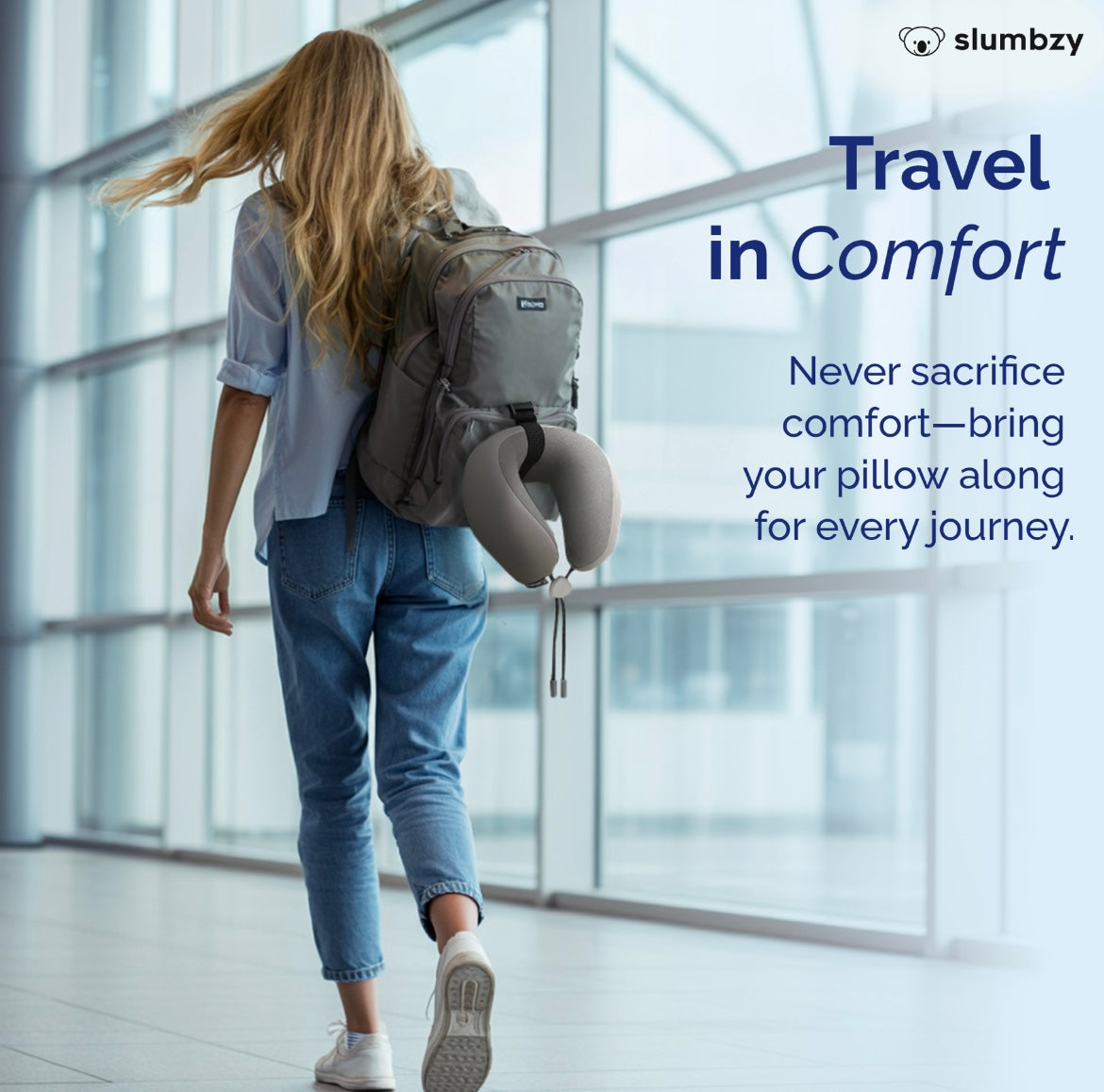 Neck Pain Relief Travel Pillow | Slumbzy® Comfort