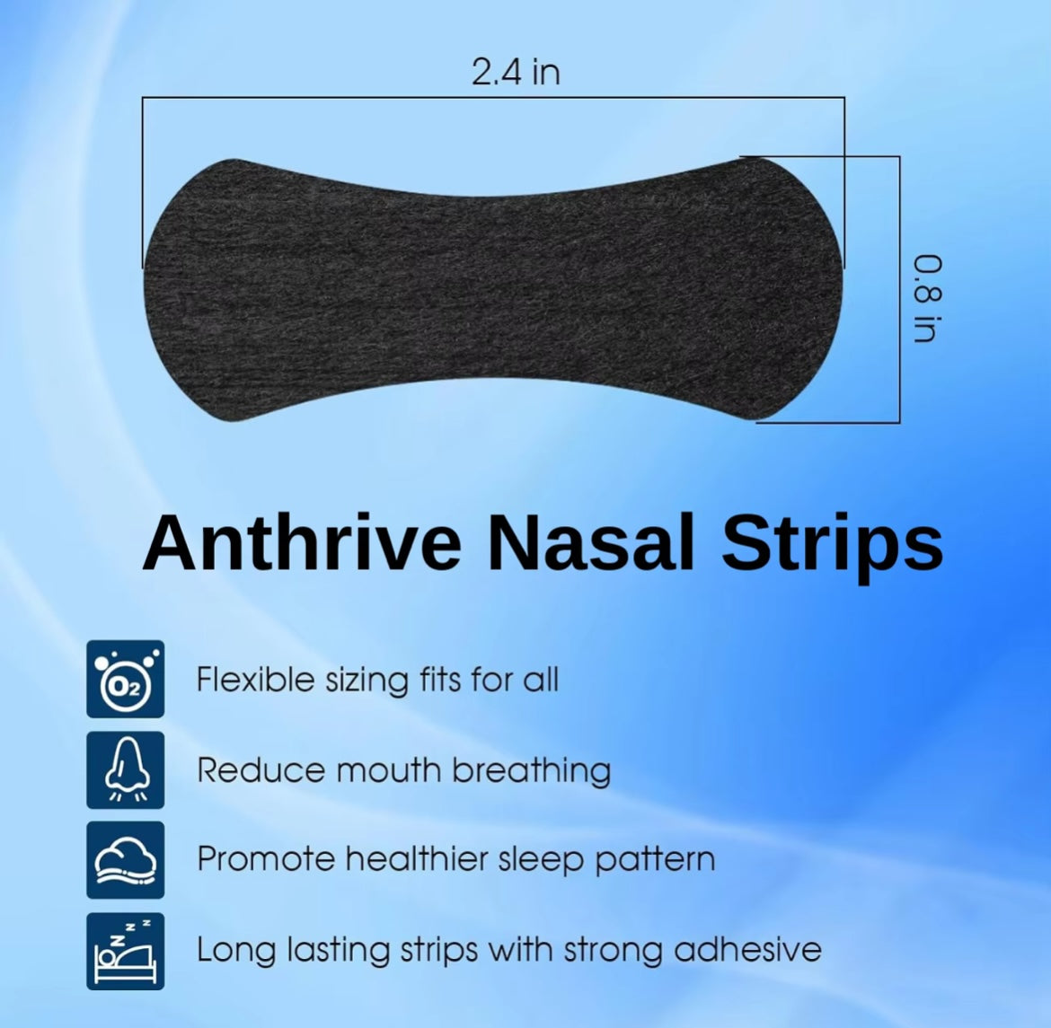 Slumbzy® Sleep Aid Nasal Strips – Clear Airways for Restful Sleep