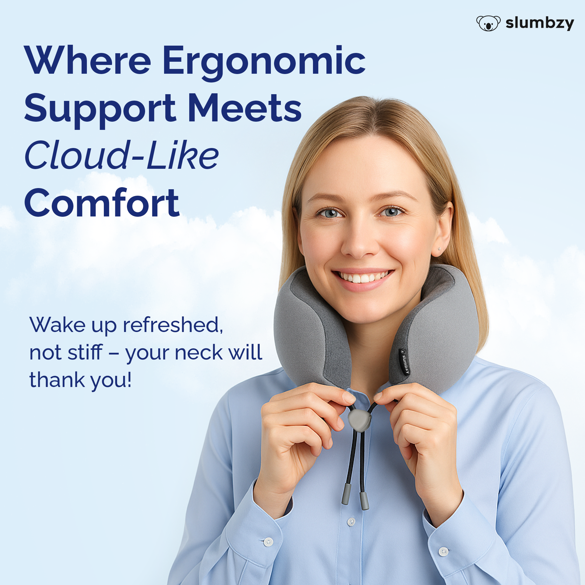 Neck Pain Relief Travel Pillow | Slumbzy® Comfort