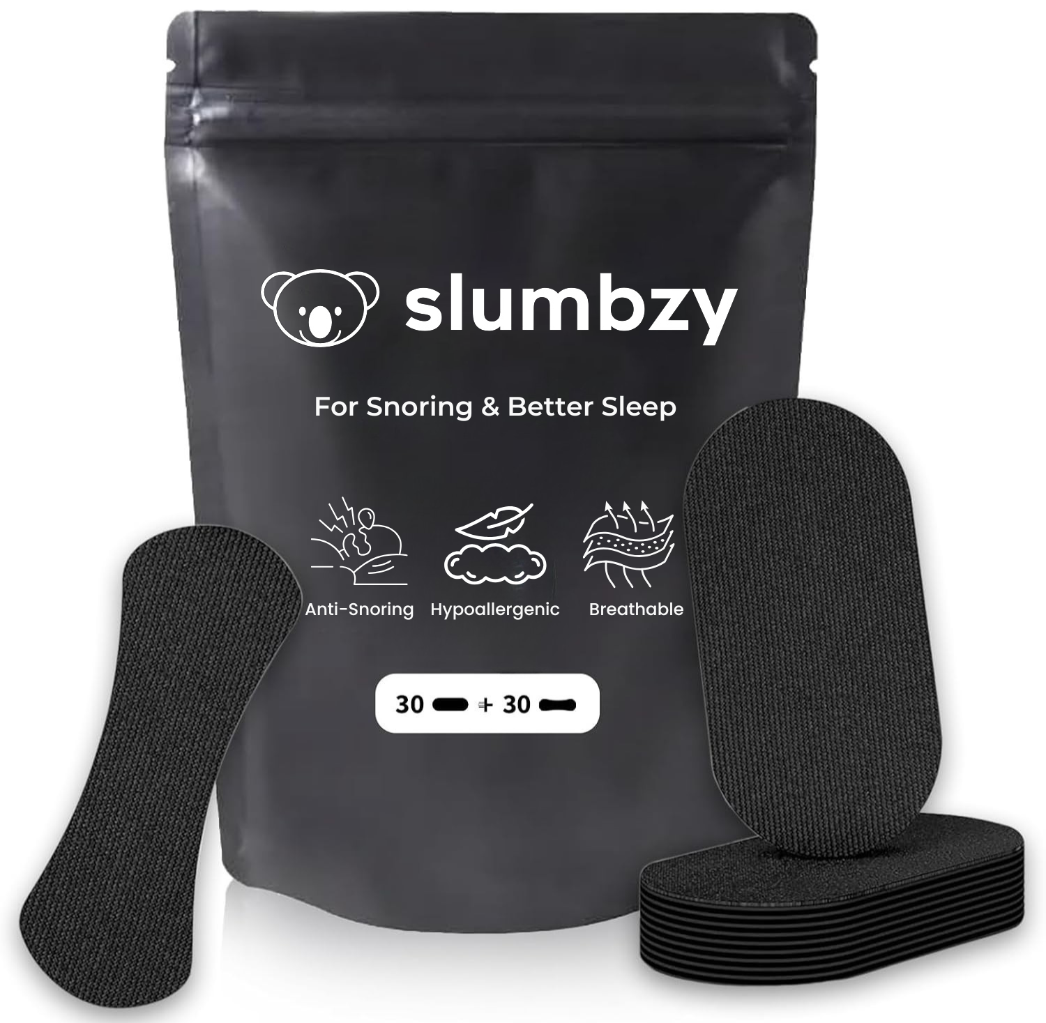 Slumbzy® Sleep Aid Nasal Strips – Clear Airways for Restful Sleep